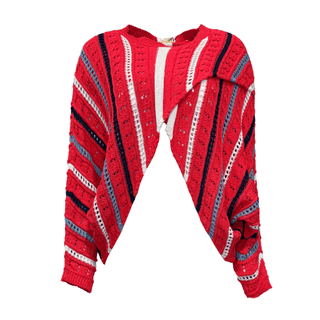 Shalimar cotton stripe knit in red