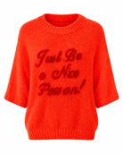 Nico Slogan Knit - Orange