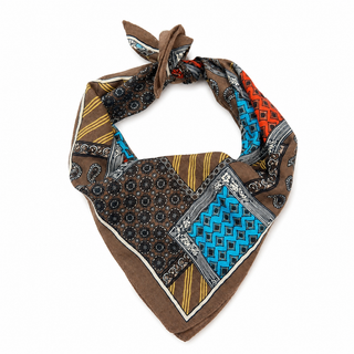 Natalie Neck Scarf-Brown/Multi