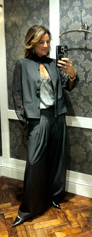 Nu Ariel Tailored Trousers Charcoal