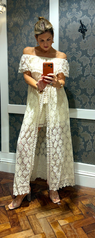Aurelia Off -Shoulder Dress- Cream