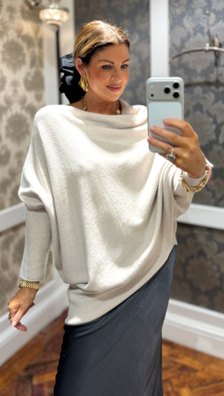 Lauren- Super Soft Multi-Way -Beige- Off Shoulder