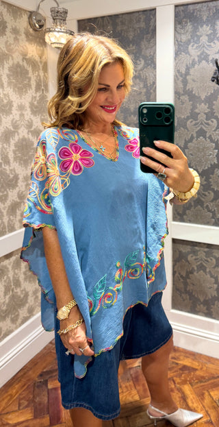 Vicky- Shawl Blue
