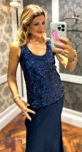 Gigi- Blue Sequin- Top
