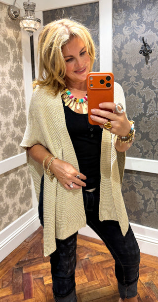 Luna Gold Wrap Knit