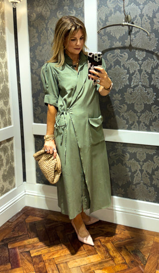 Ymke Shirt Dress - Khaki