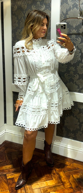 Casey Cotton Dress - White