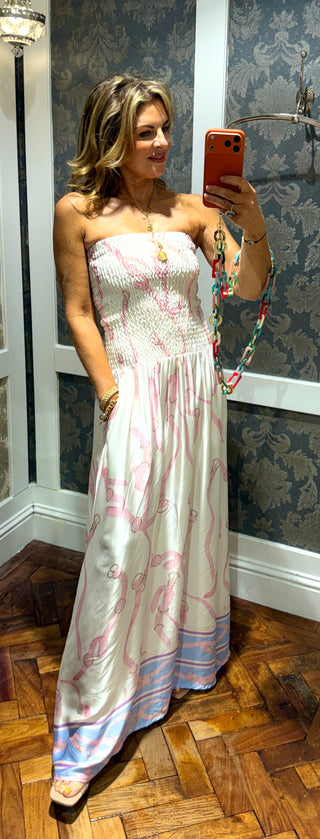 Mischief Silk Bandeau Dress