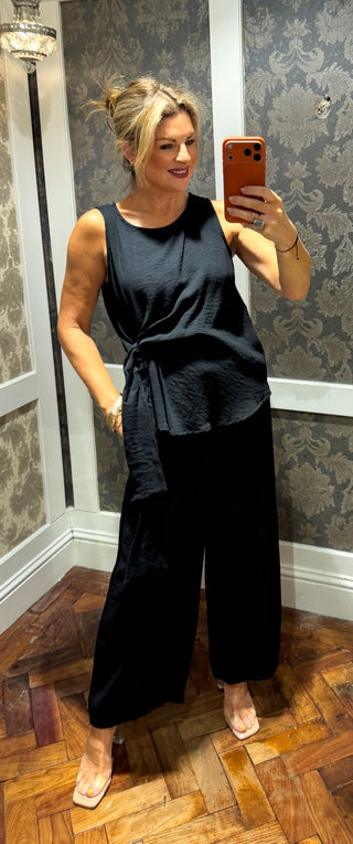 Emilia 2 Piece Side Tie - Black