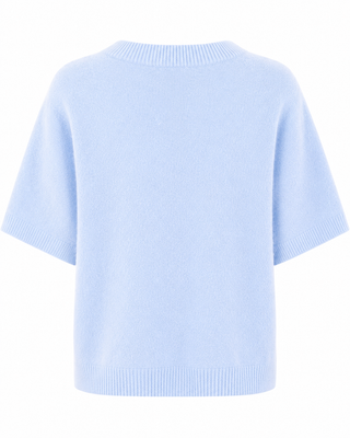 Ariana Short Sleeve Alpaca Knit - Baby Blue