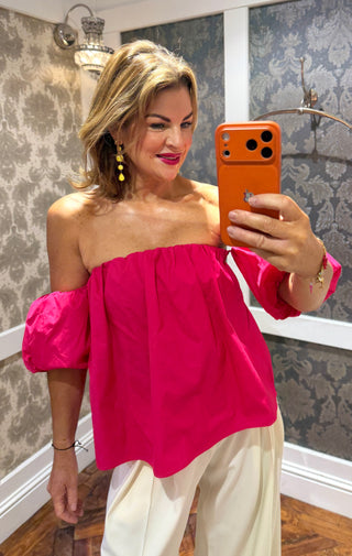 Pippa Pop Top - Fuchsia