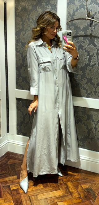 Methilde Dress - Silver Grey