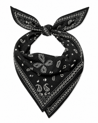 Paisley Bandana Scarf- Black