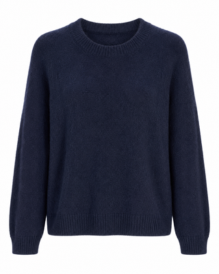 Alina Alpaca Knit Jumper- Navy