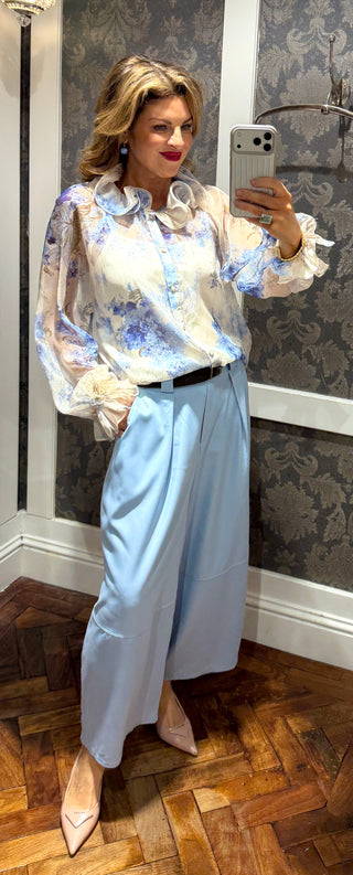 Kiki Floral Blouse - Blue