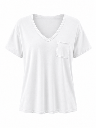 Pocket Cotton T-shirt -  White
