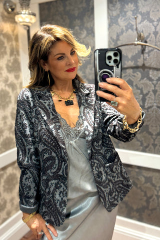 Luna Brocade Paisley Blazer