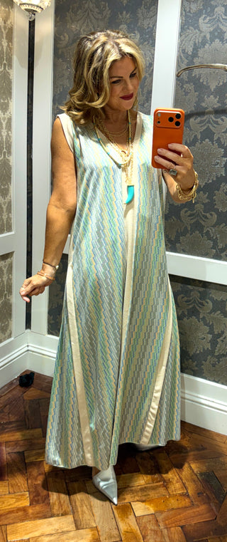 Taffy V Neck Dress Lurex