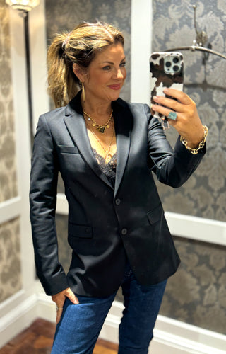 Mary Night Blazer Mos Mosh- Black