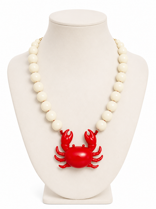 Cream Crab Necklace