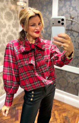 Hollie - Red- Tartan Shirt