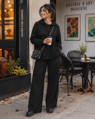 Sloane Knit Lounge Set- Black