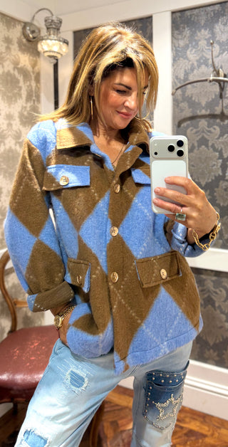 Florence -Blue/ Brown- Coat