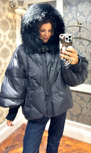 Frankie- Down Puffa Jacket-Black