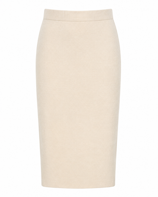 Elise Knit Midi Skirt - Cream