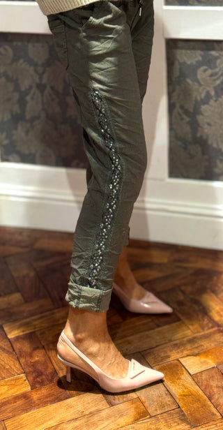 Magic Pant Embroidered- Khaki