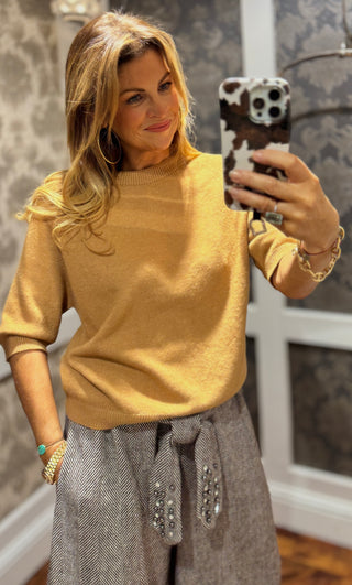 Olivia Soft Knit 3/4 Sleeve - Charcoal 