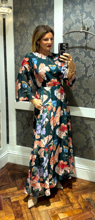 Millie Floral Green Dress