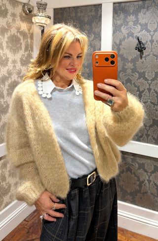 Aurelia Mohair Cardigan - Beige