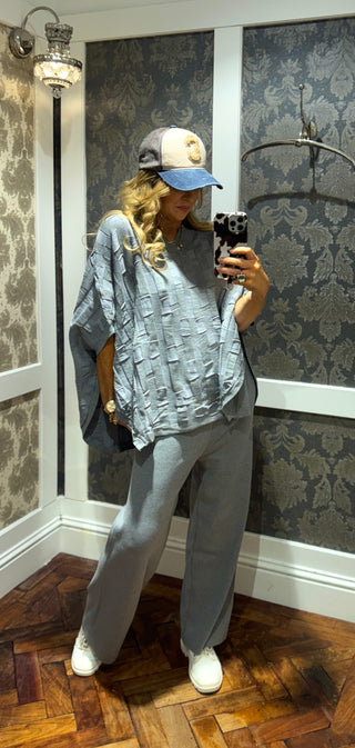 Le Chic 2 Piece Knitted Suit - Grey