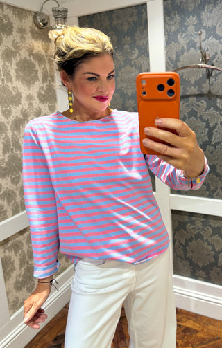 Candy Floss Stripe Purple/Pink Top