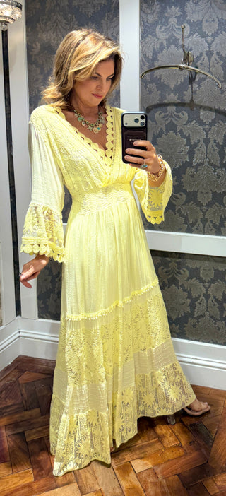 Calista Dress - Yellow **PRE-ORDER EST DESPATCH 12 JUNE**