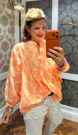 Dante Cotton Top - Orange