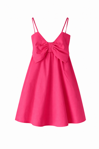 Le Bow Dress - Fuschia