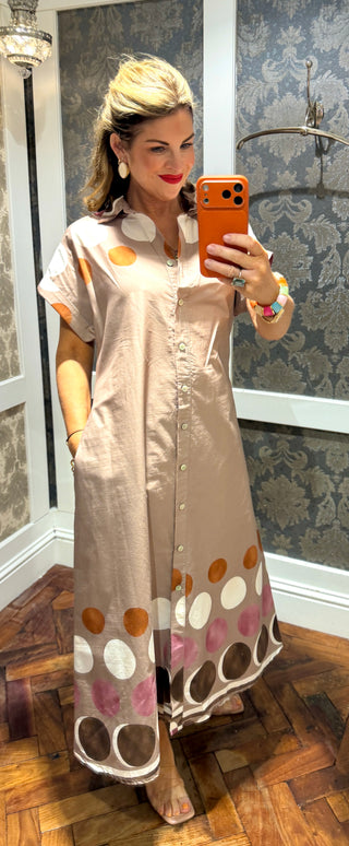Mocha Dotty Dress