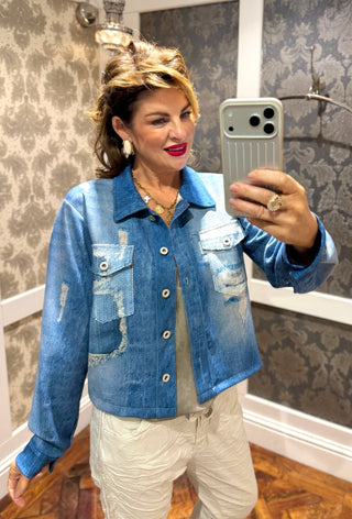 Demi Denim Print Soft jacket
