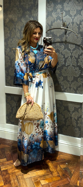 Eliza Print Dress - Blue Print