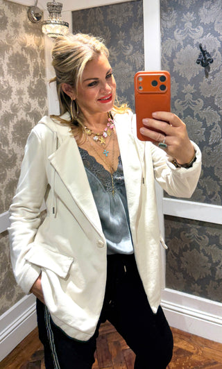 Marlow Hooded Blazer - Cream