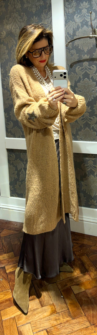 Elara Star Cardigan - Camel