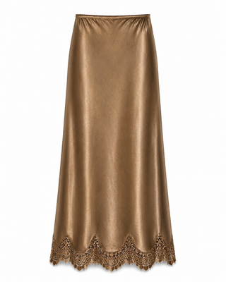 Margot Lace Skirt - Brown