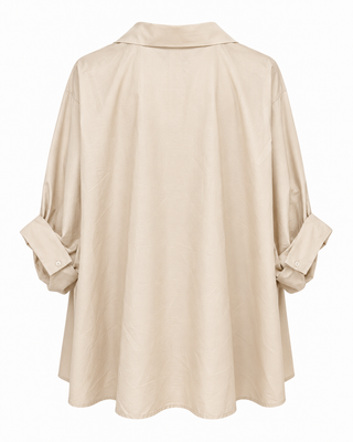 Lottie Drape Shirt - Beige