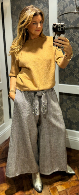 Olivia Soft Knit 3/4 Sleeve - Charcoal 