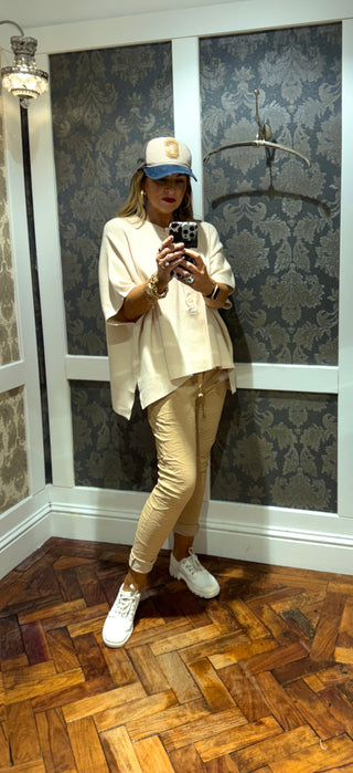 Noble Button Loose Knit - Cream