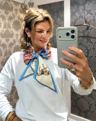 Silk Neck Scarf - Blue