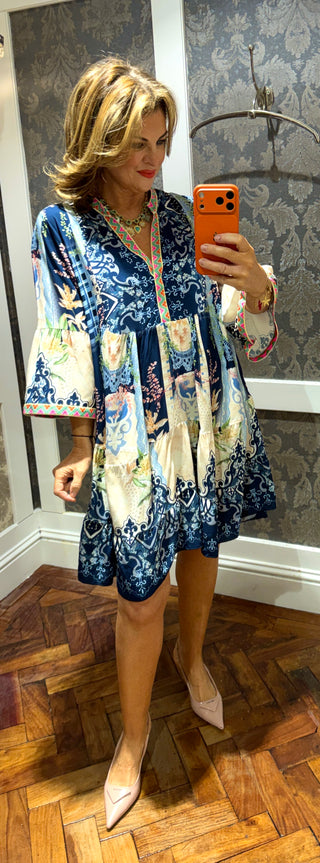 Nellie Midi Dress - Navy