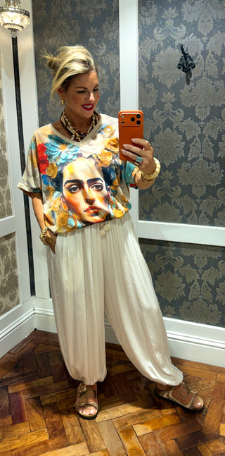 Rosa Harem Pants-Cream